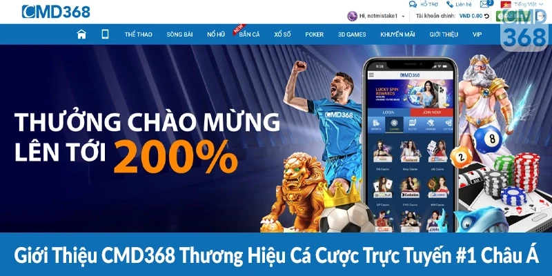 Giới Thiệu CMD368 Thương Hiệu Cá Cược Trực Tuyến #1 Châu Á