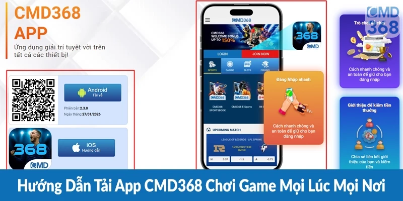 Hướng Dẫn Tải App CMD368 Chơi Game Mọi Lúc Mọi Nơi