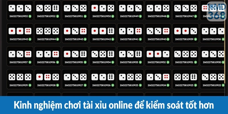 Kinh nghiệm chơi tài xỉu online để kiểm soát tốt hơn