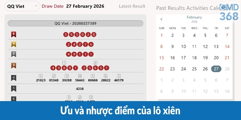 Ưu và nhược điểm của lô xiên
